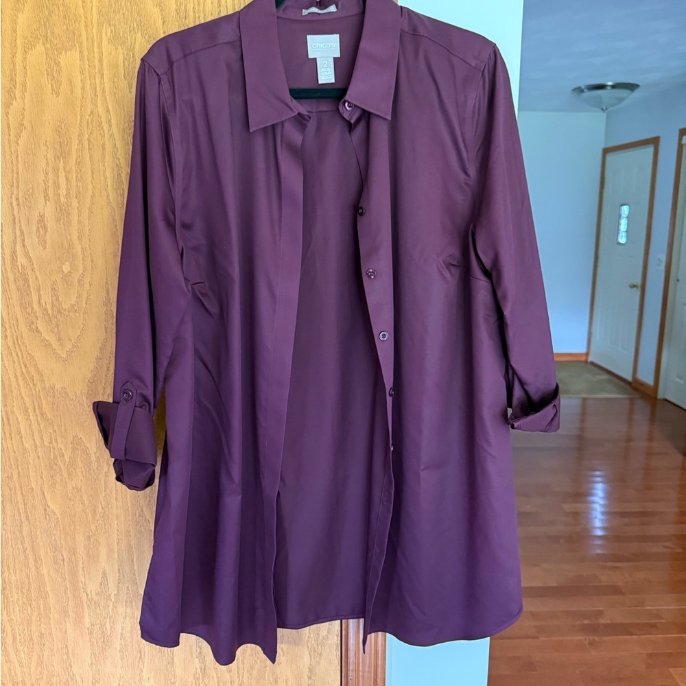 Chico's Purple Blouse size 12